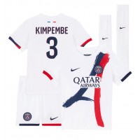 Paris Saint-Germain Presnel Kimpembe #3 Bortaställ Barn 2024-25 Korta ärmar (+ Korta byxor)